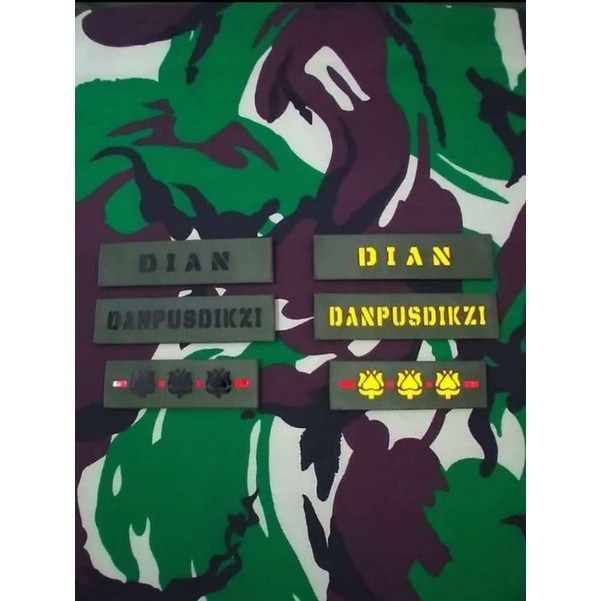 Terlaris Pdl Patch Topi Laser Nama Dan Pdh Buat Custom Pangkat Dan
