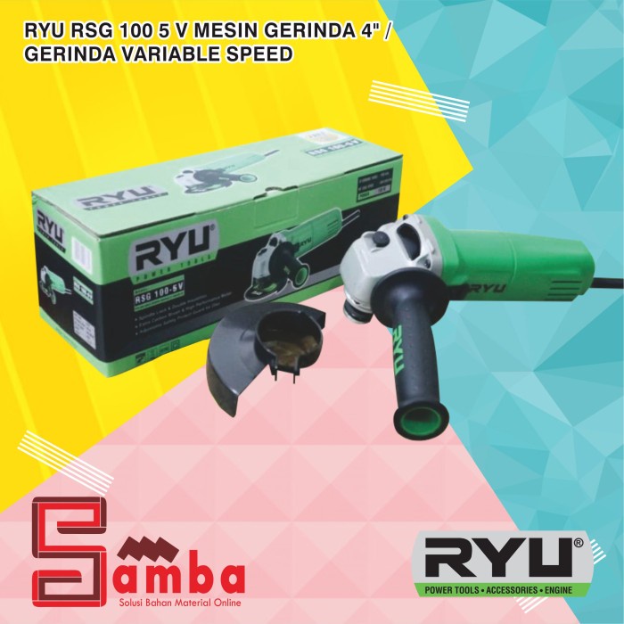 Terlaris Ryu Rsg 100 5 V Mesin Gerinda 4" / Gerinda Variable Speed