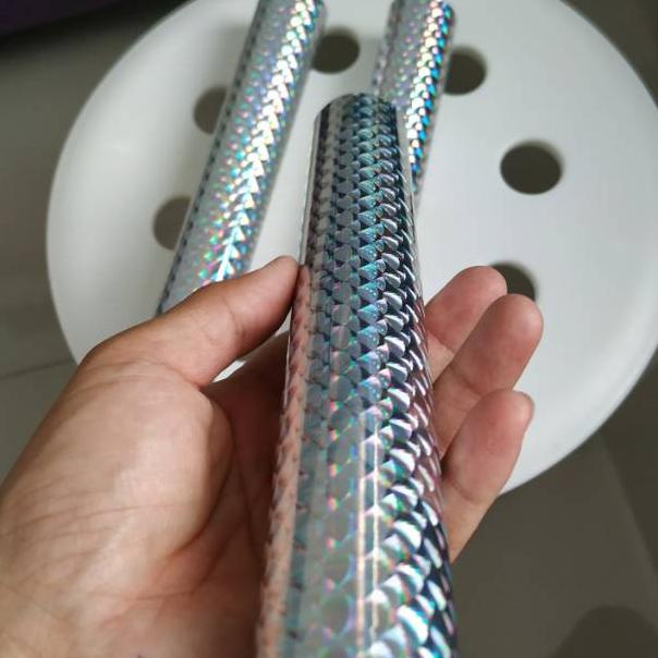 

Viral Ready Stock!!!! 1 Meter X 20Cm Sticker Hologram Motif Sisik Ikan