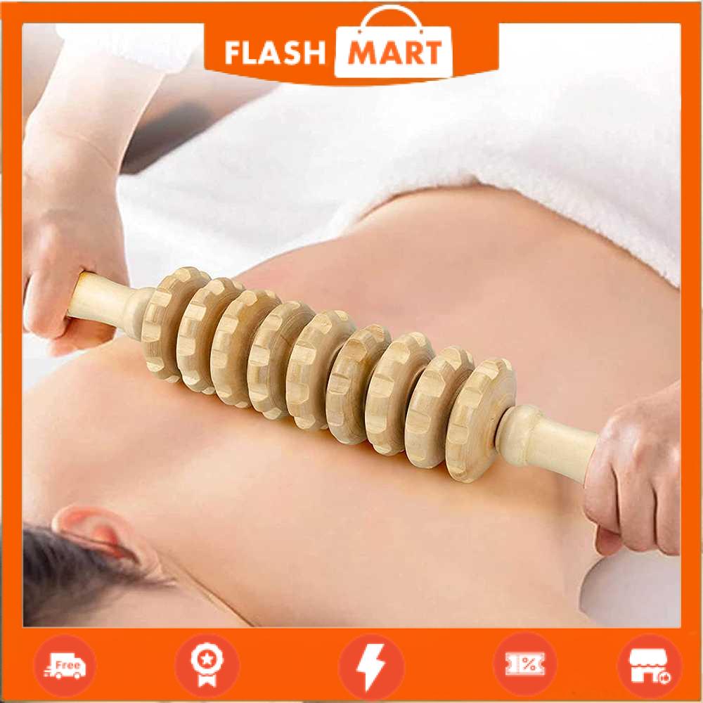 FLASHMART Pijat Badan Wooden Roller Massager - K2