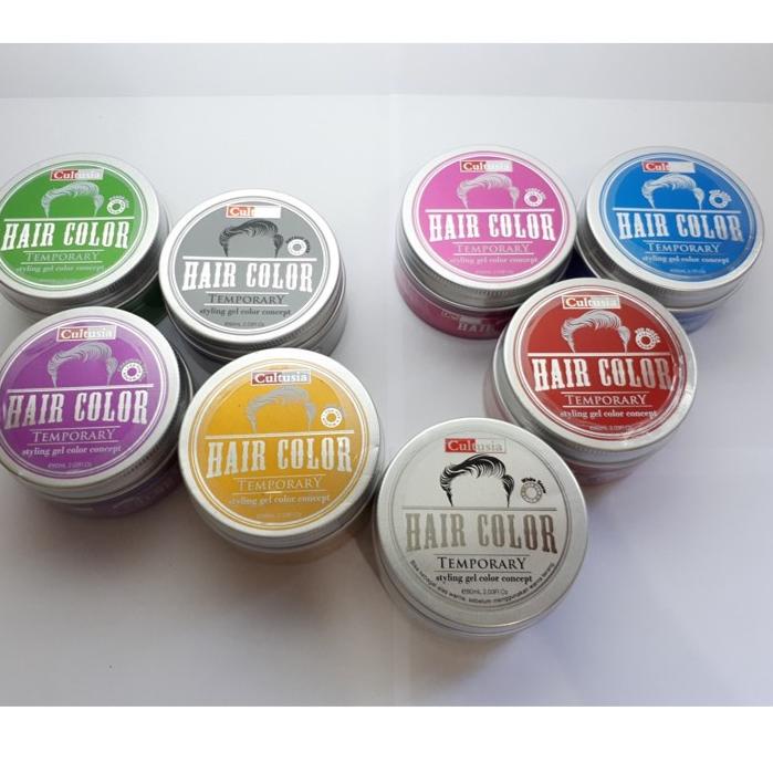 id5l5Kz Pomade Warna Cultusia Temporary Hair Color Styling Gel 80 ML