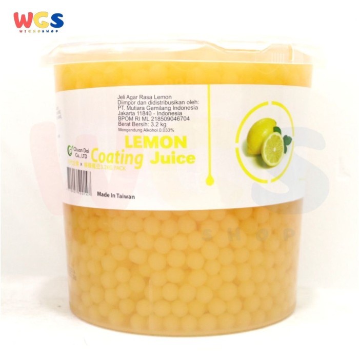 

Chuan Dai Popping Boba Lemon Coating Juice 3.2kg