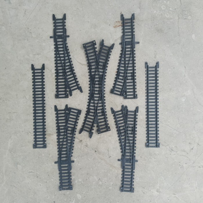 Promo Miniatur Wesel Double Cross Rel Kereta Api Skala Ho 1:87 Terbaru