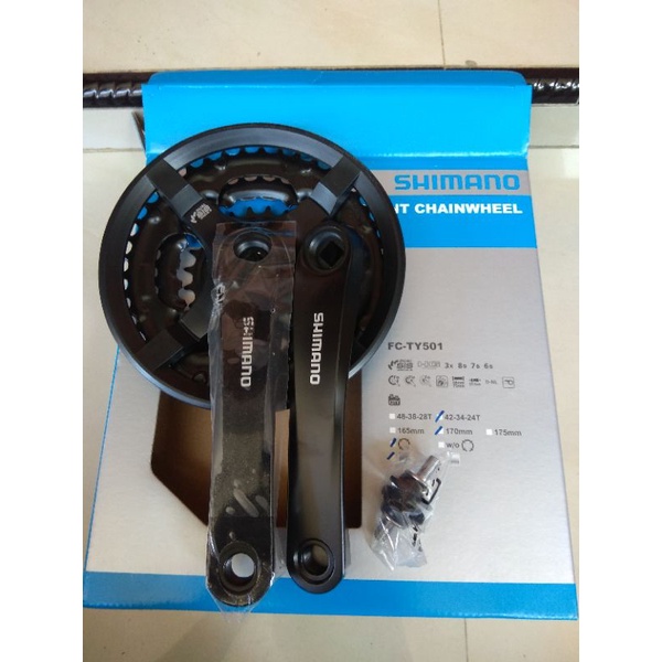 CRANK SHIMANO TY501 24 34 42T BB KOTAK