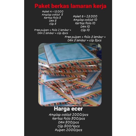 

Paket berkas lamaran kerja