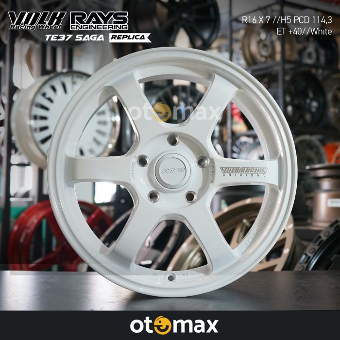 Velg Mobil Volk Rays TE37 Saga Ring 16 H5 White