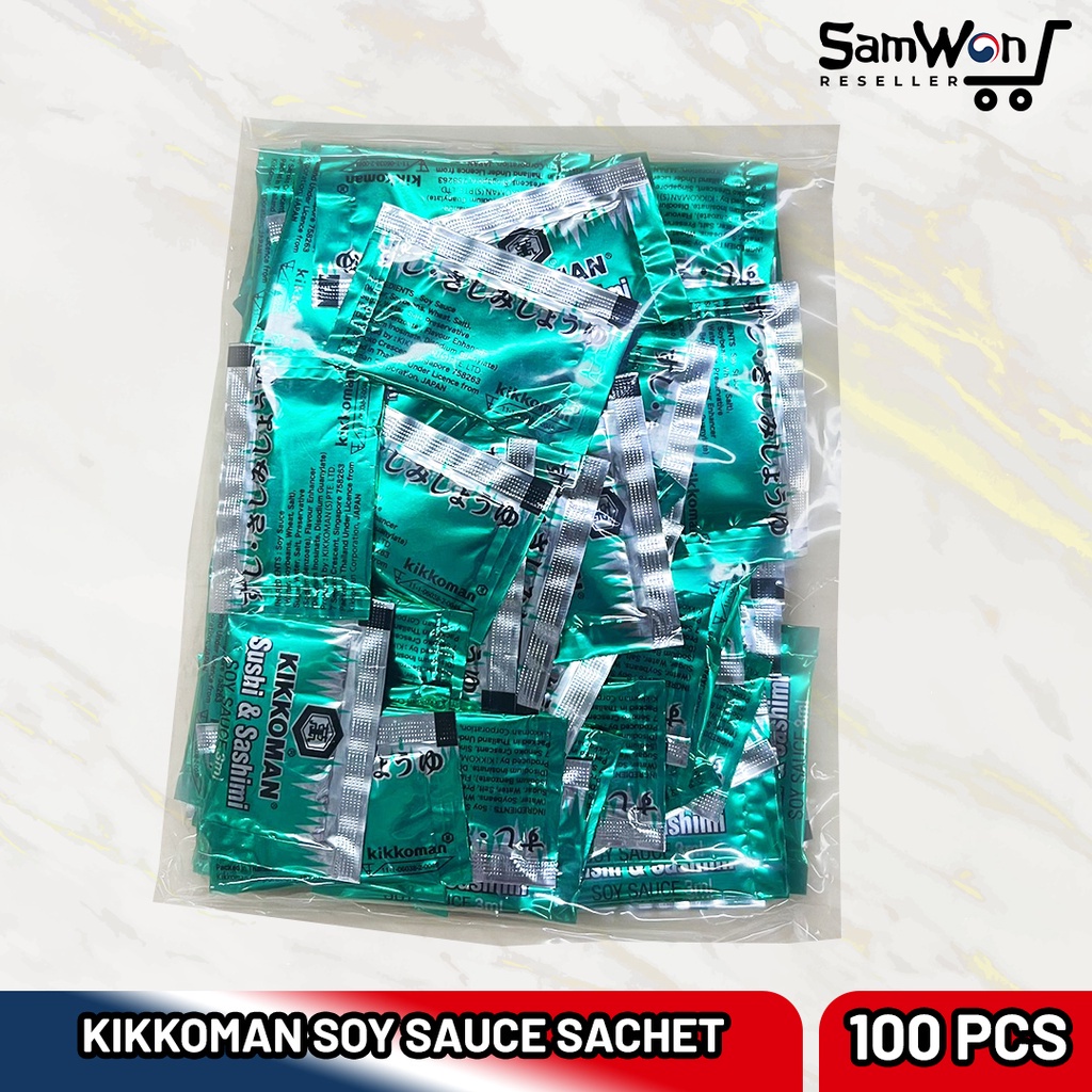 

Kikkoman Soy Sauce Sachet 3Ml (100Pcs) Kecap Asin Jepang Shusi Shasi