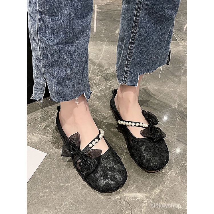 [✅BISA COD] #Sisjuly# Sandal wanita/sepatu jala datar yang dapat bernapas dan sepatu nelayan/sepatu