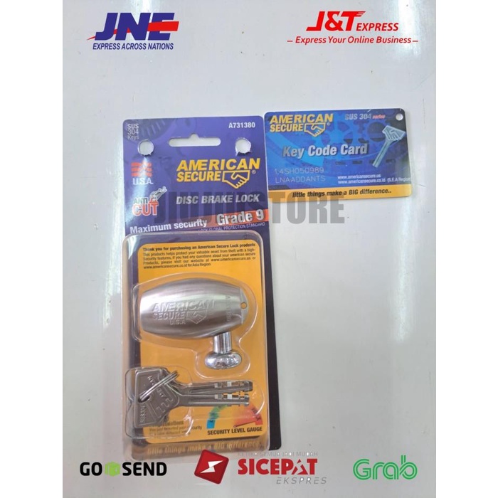 Terlaris Gembok Motor Anti Maling - Gembok Cakram Motor American Secure
