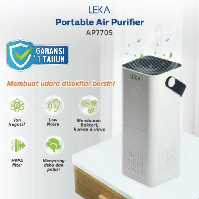 LEKA AP7705 Portable Air Purifier - Mini HEPA Filter Ion Negatif Anion