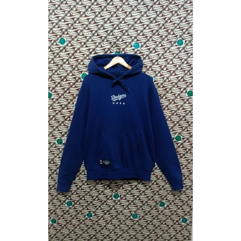 Hoodie DODGERS Logo Center Bordir By MLB