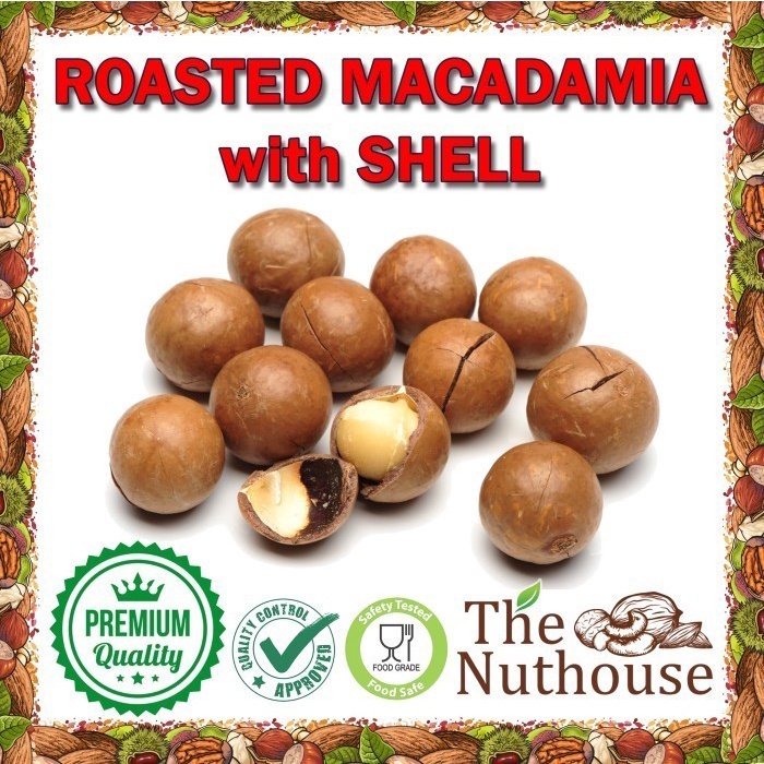 

100gr Roasted Macadamia Nuts with Shell / Kacang Macadamia Panggang