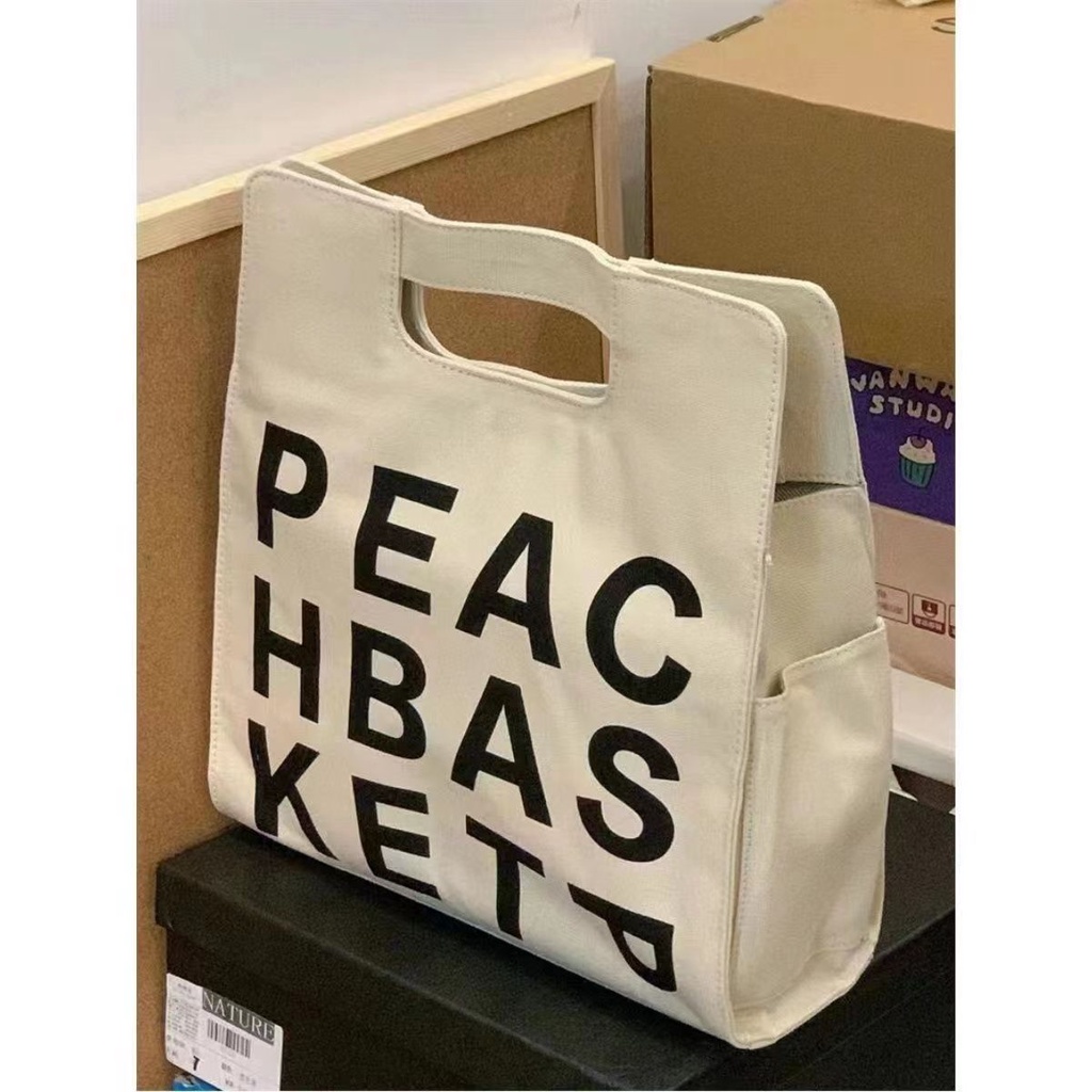 ✥✘Sera  Toko Kapasitas Besar Komuter Kelas Tas Wanita Baru 2023 Fashion Korea Tas Kanvas All-Match One-Shoulder portable Messenger Bag