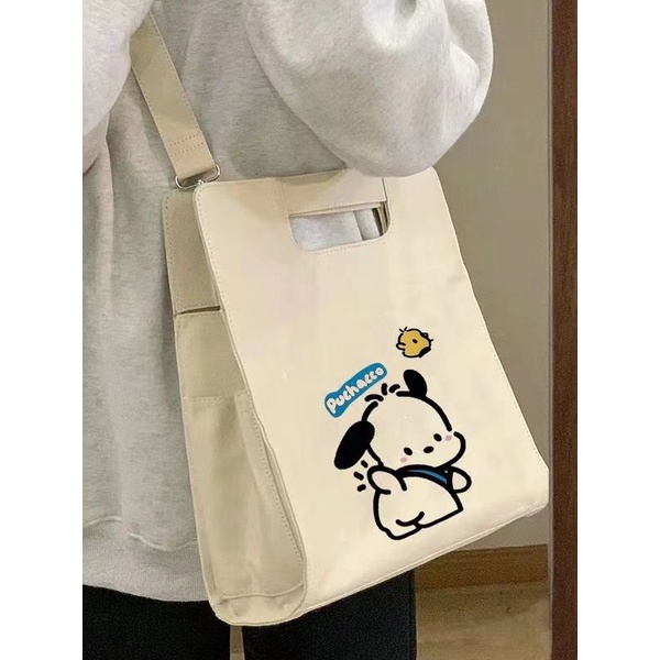 ✥✘Sera  Toko Kapasitas Besar Komuter Kelas Tas Wanita Baru 2023 Fashion Korea Tas Kanvas All-Match One-Shoulder portable Messenger Bag