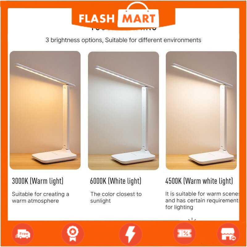 FLASHMART Lampu Meja Belajar LED Eye Protection Plug USB 3 Color 8W - SL3
