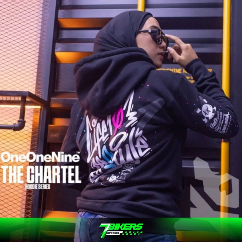 HOODIE ONEONENINE.ID THE CHARTEL BLACK