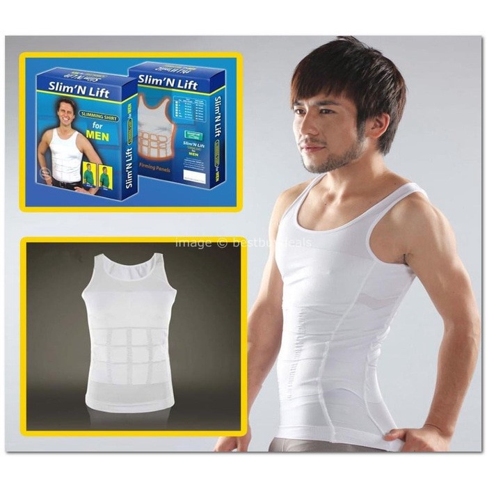 Korset SLIM N LIFT body shaping for man korset singlet kaos dalam pria lelaki(M8O9) REAL PICT Stagen
