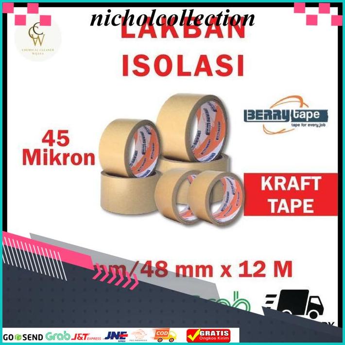 

ISOLASI COKLAT KERTAS KRAFT LAKBAN COKLAT KERTAS KRAFT 48MM/24MM 12 M BEST SELLER