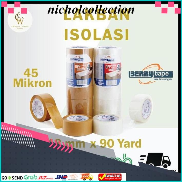 

LAKBAN ISOLASI BERRY TAPE BENING-COKLAT 48MM / 2 INCH X 90 YARD BEST SELLER