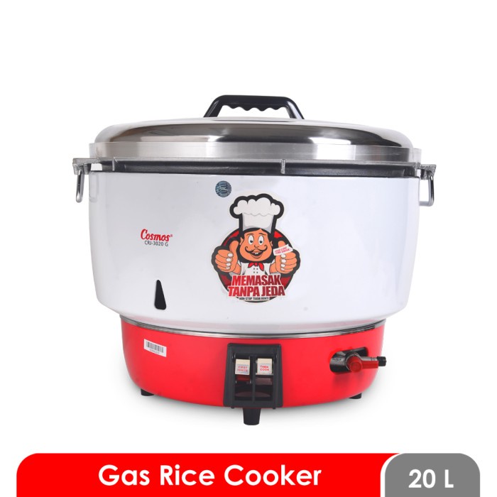 COSMOS CRJ3020G, Rice Cooker Jumbo Gas / Penanak Nasi 20 Liter