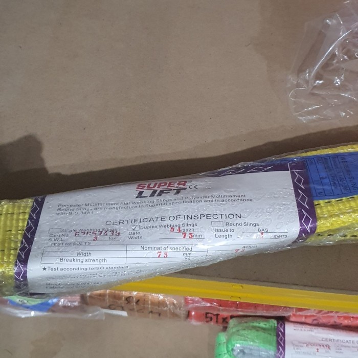 Superlift Polyester Webbing Sling 3Ton X 1Meter/Webing Tali Angkat #Original