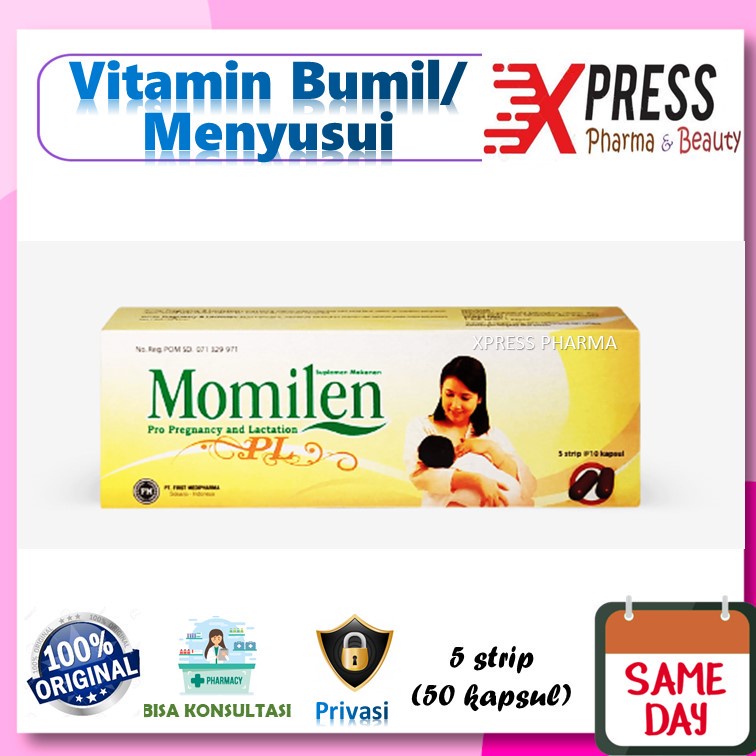 ⚡XPRESS⚡ Momilen PL DUS 50 kapsul for Pregnancy and Lactation Laktasi Lactasi Lactaties Pregnant Vit