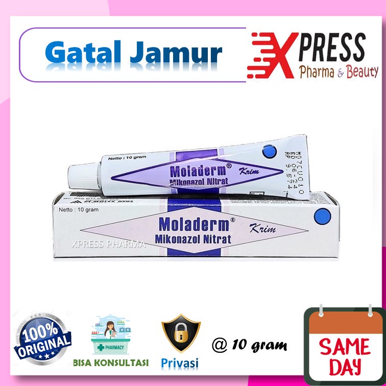 ⚡XPRESS⚡ Moladerm Cream 10 gram Obat Gatal Jamur Miconazole Miconasol Miconazol Myconazole Salep Kri