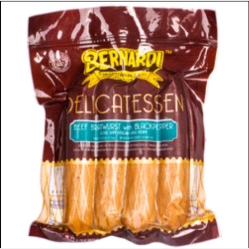 Bernardi Delicatessen Beef Bratwurst with Blackpepper 310Gr