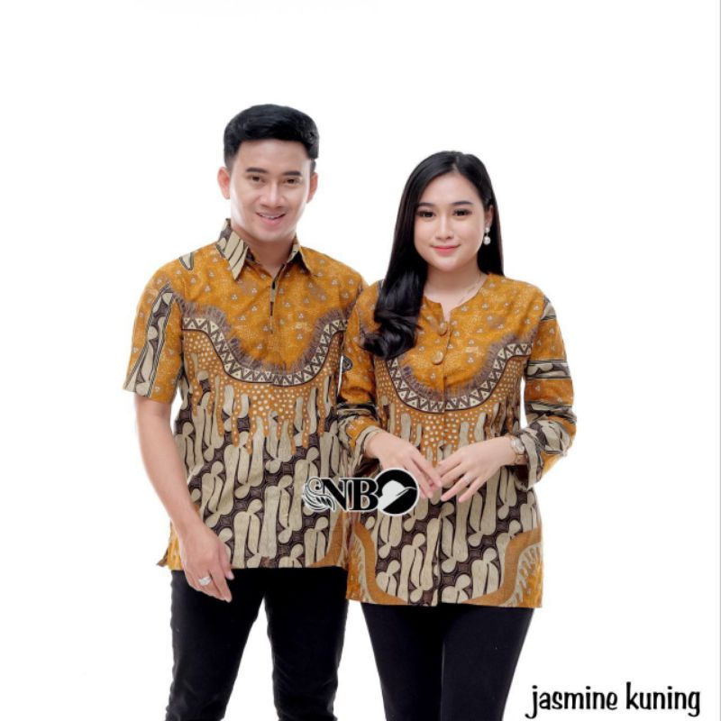 Batik Couple Pasangan Batik Sepasang Blus Hem Atasan Batik Wanita