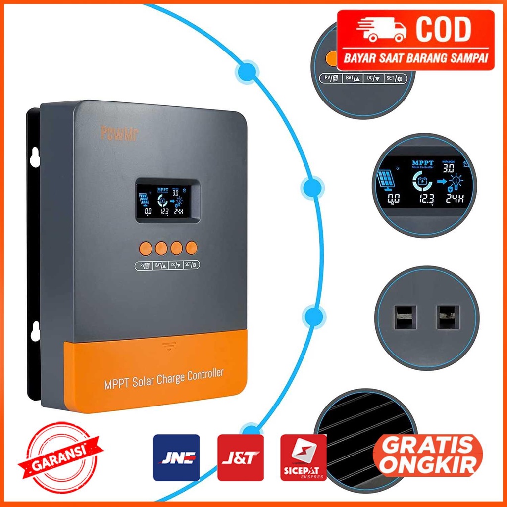 Solar Charge Controller MPPT 0 Delay 12V 24V 36V 48V 60A POW-M60-PRO