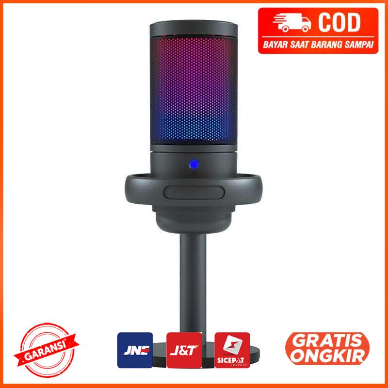 Microphone Condenser USB Mikrofon Kondensor Studio RGB Light ME6S