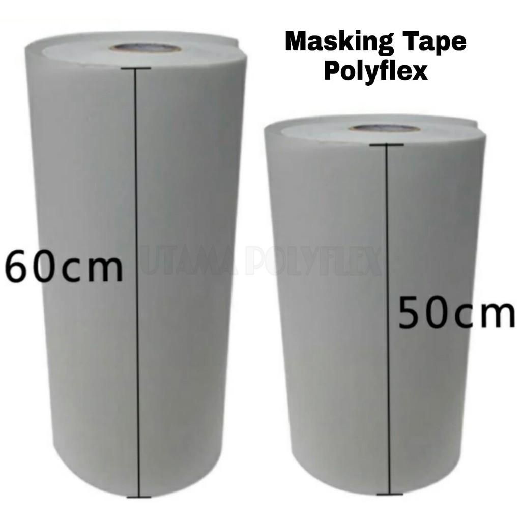 

Masking Tape Polyflex Transfer Paper Transparan 100 Mikron / Poliflex Printable / Masking Sticker