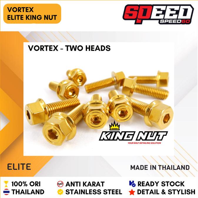 Probolt Baut Mur Breket Knalpot Kawasaki Ninja R RR Stainless King Nut