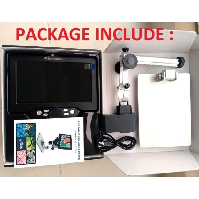 Digital Microscope 12Mp 7 Inch 1-1200X Mikroskop Lcd Display 7In G1200