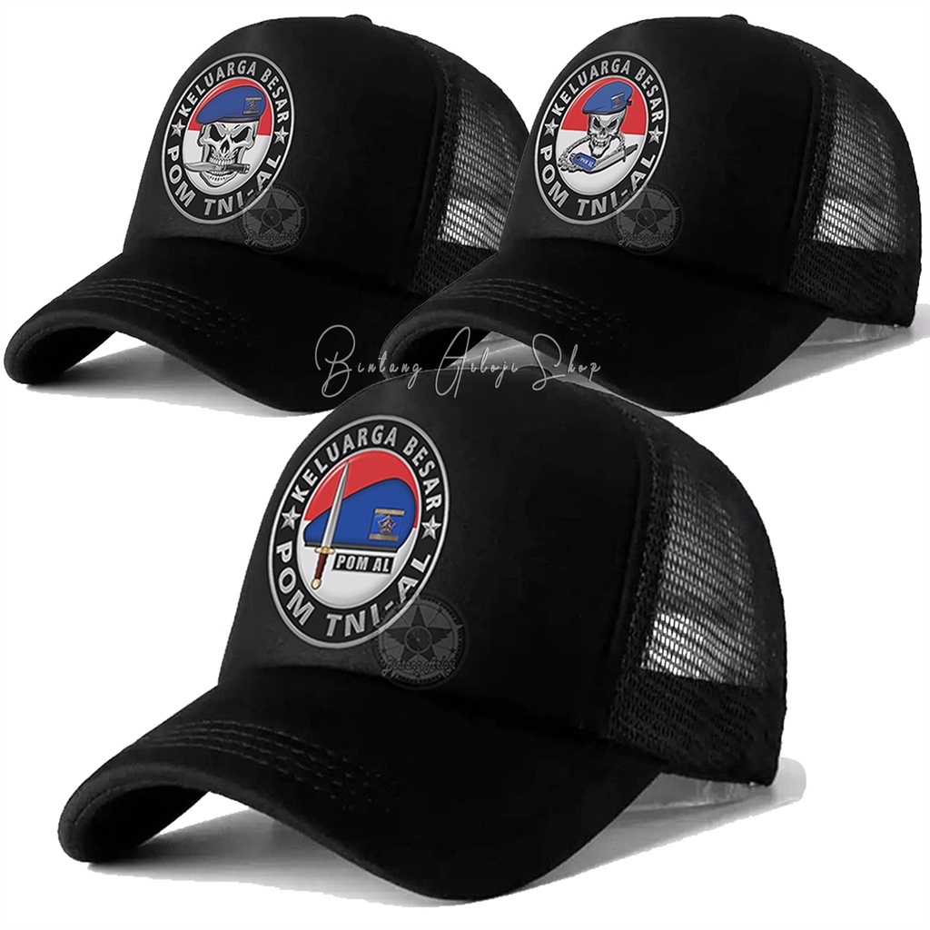 Topi Baret Keluarga Besar POM TNI-AL Limited Edition Silver