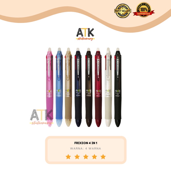

BAYAR DITEMPAT Pulpen Pilot Frixion Clicker 4 in 1( Pulpen 4 Warna ) Atk /ALAT TULIS AESTHETIC/ALAT