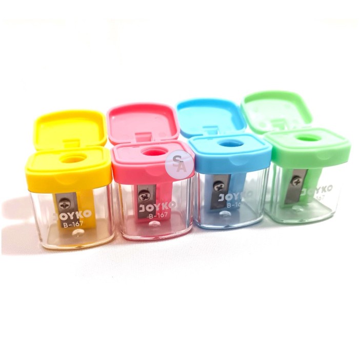 

BISA COD JOYKO - Rautan Pensil Sharpener B-167 Warna Pastel - Box /ALAT TULIS AESTHETIC/ALAT TULIS