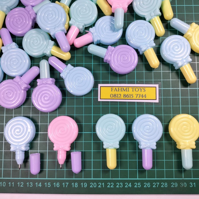 

BISA COD 50pcs MAINAN PULPEN LOLIPOP KECIL pulpen unik pulpen lucu /ALAT TULIS AESTHETIC/ALAT TULIS