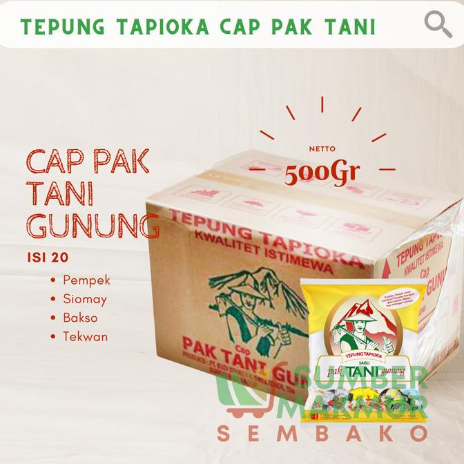 

Sagu Dus Cap Pak Tani Gunung Isi 20 x 500gr