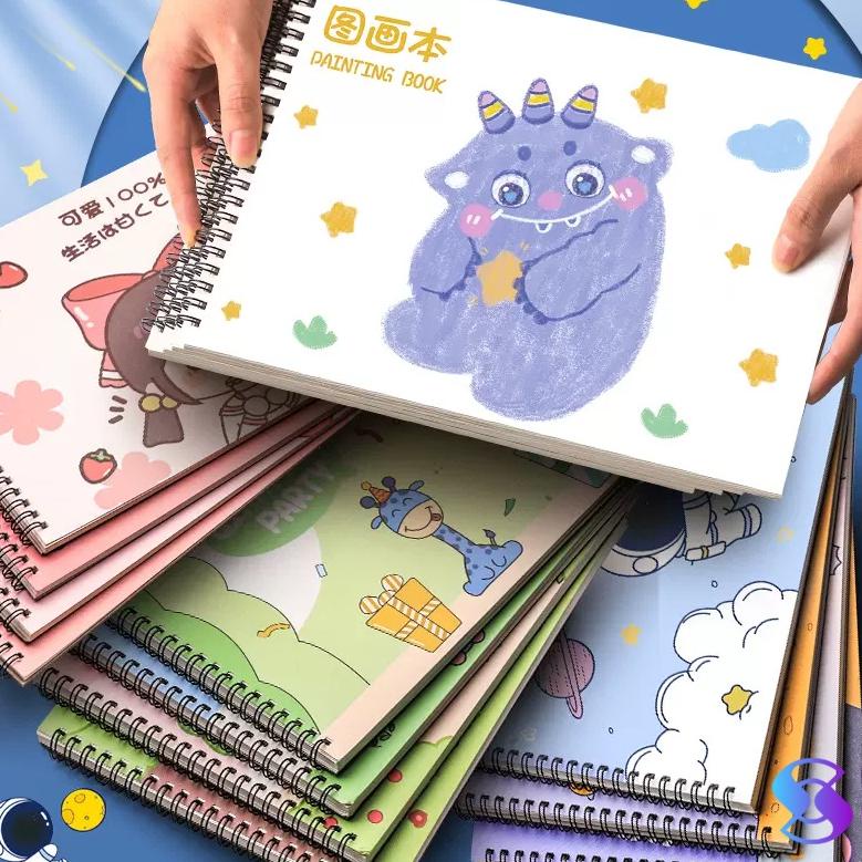 

[COD] ⋆ A4 drawing book Buku gambar anak, Buku gambar polos A4, Drawing book-Suning Mall 69rb