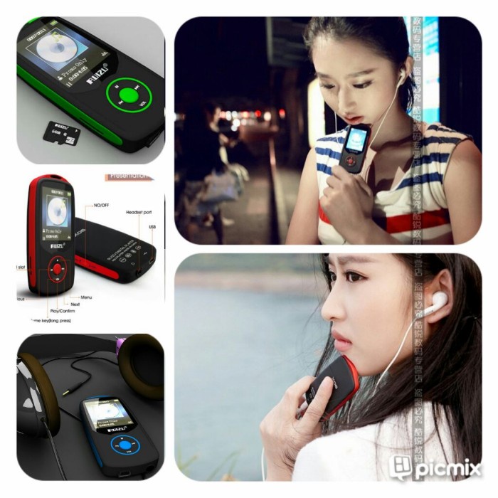 Ready Ruizu X06 Bluetooth Hifi Sound 4gb MP3 Player FM Radio 64gb TF card