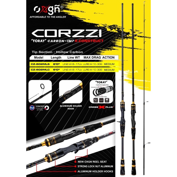 JORAN PANCING OXGN CORZZI 602 I 8-17 LB I SPINNING & BAIT CASTING