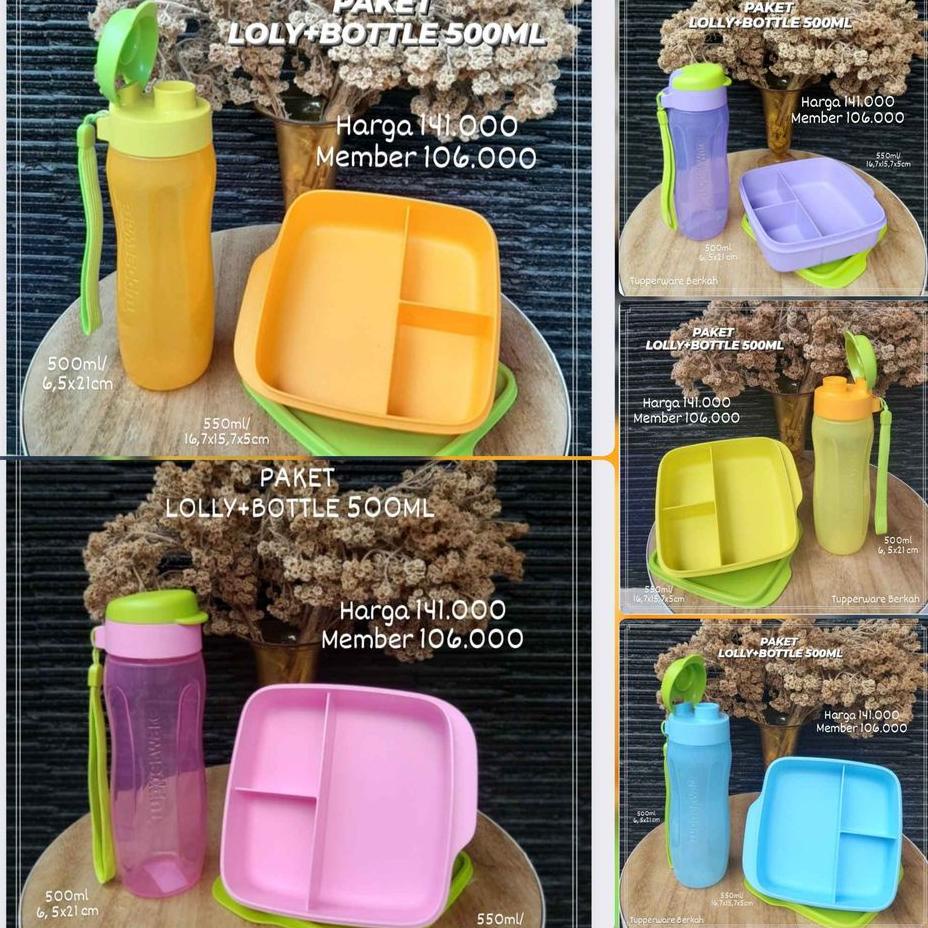 Produk Terkeren Bulan Ini PROMO paket bekal lolly tup giant tumbler eco bottle