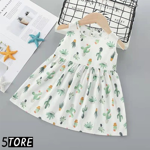 Dress Anak Import - Dress Anak Perempuan Premium Quality Motif Kaktus
