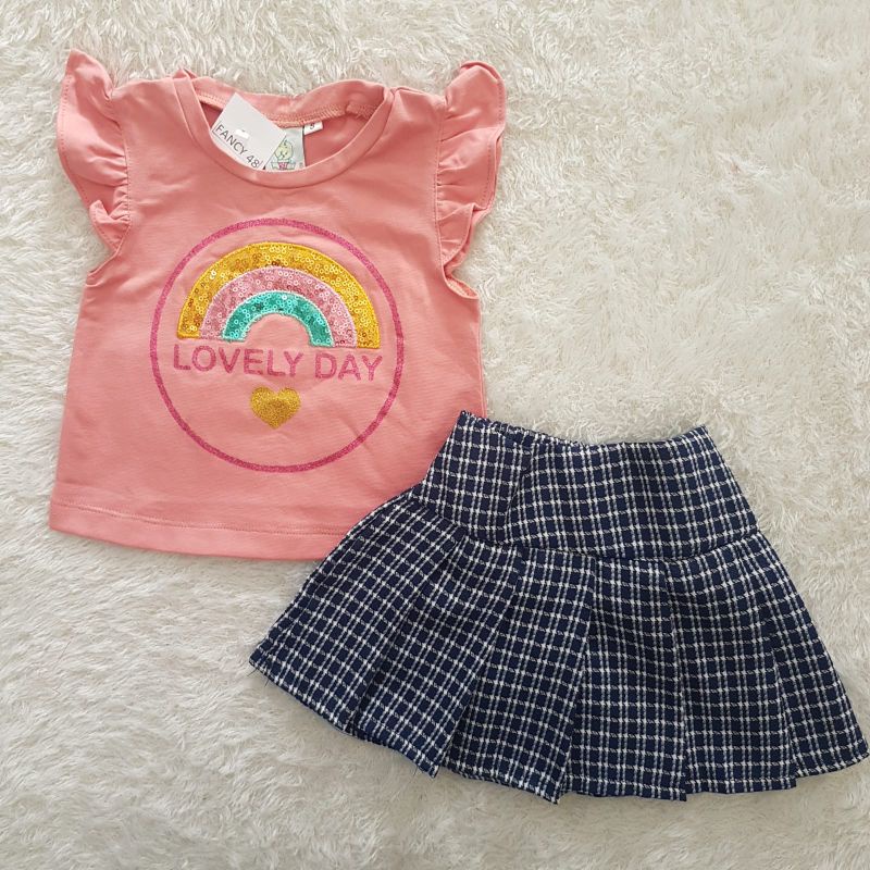 Baju Bayi Setelan kaos Rok Baby elle set