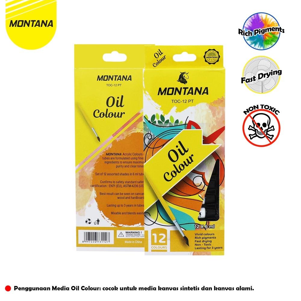 

TQLMP Montana OilColor 12 Warna/ Cat Minyak Montana TOC-12 PT/ OilColor Tube 82