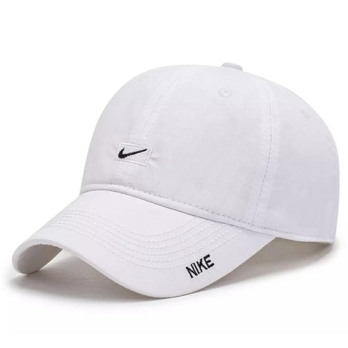 Topi pria Topi Baseball Terbaru Nike / Topi Pria dan Wanita - Putih, All Size(A1V0) topi cowok topi 