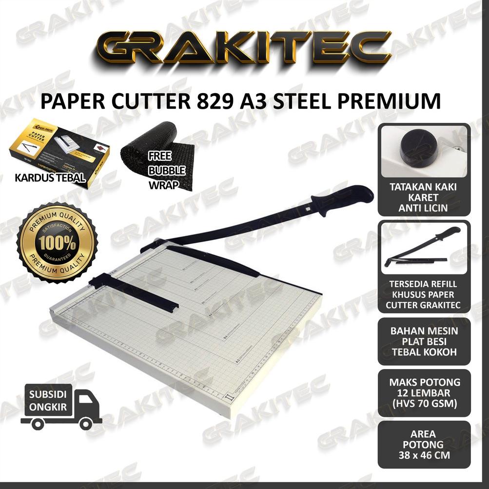 

[PRODUK ZPJFJ95] Paper Cutter A3 ( Alat Potong Kertas ) Pemotong Kertas Alat Potong /Mesin Pemotong Kertas HVS, Sticker, Dos, PVC ID Card, Yellow Board, Art Paper, Vinyl, Bontax, Camel, Kertas Foto A5, A4, F4, B4 Glossy Silky Photo Paper ➱Harga Termurah