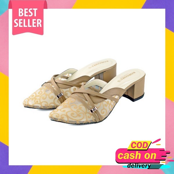 Sepatu Sandal Pesta Heels Kaca 7 Cm Import Merk Nobody Hils Wanita Ter Sandal /Sepatu Wanita Hak Ti 