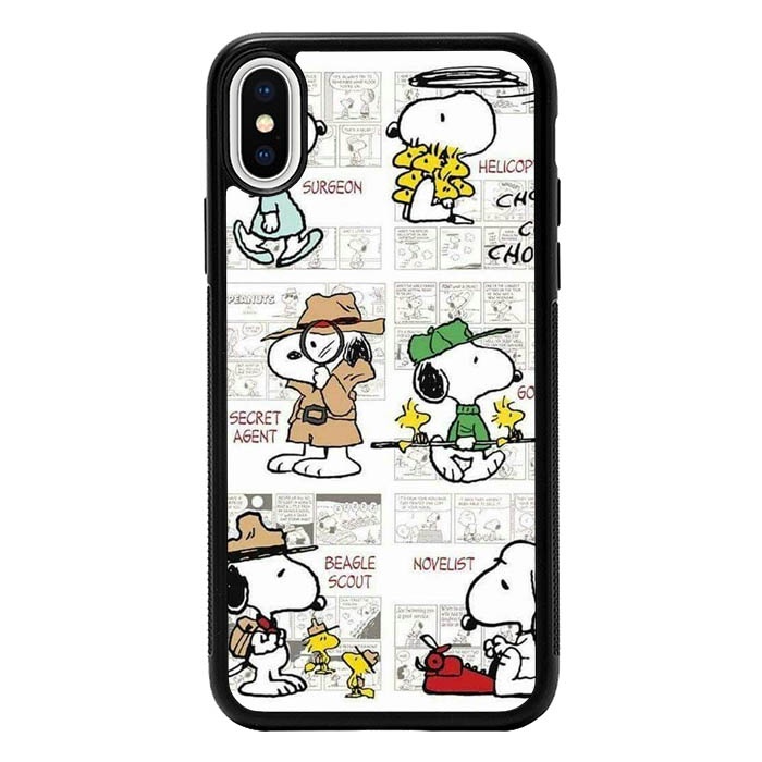 Hardcase Casing iPhone X XS XR Max 6 7 8 Plus SE 2020 Snoopy Cartoon AB1681 Case Cover